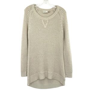 RD Style Loose Knit Oversized Oatmeal Tunic Sweater